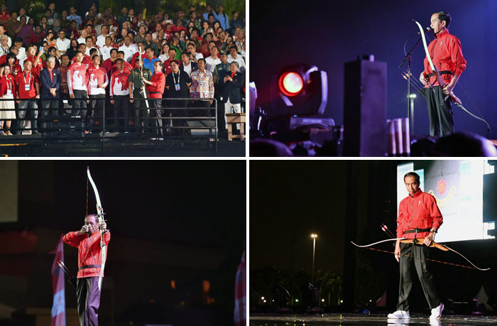 Dunia Sorot Aksi Memanah Presiden Jokowi Songsong Asian Games 2018